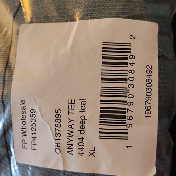 Free People Anyway Tee Deep Teal FP1012 - Picture 5 of 5